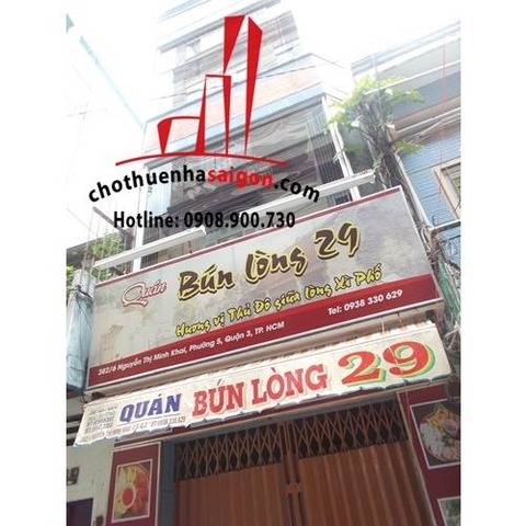 cho thuê nhà nguyên căn quận 3, đường nguyễn thị minh khai, giá 15tr.