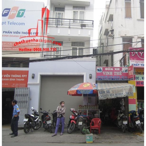 Cho thuê nhà quận Bình Thạnh, mặt tiền đường D1