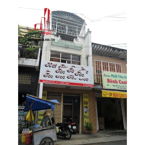 Cho thuê nhà Quận Bình Thạnh, mặt tiền đường Nguyễn Cửu vân. Giá : 12 triệu/tháng.
