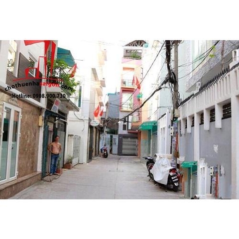 cần cho thuê nhà nguyên căn hẽm 214 đường nguyễn trãi, quận 1, giá cho thuê:23tr/tháng