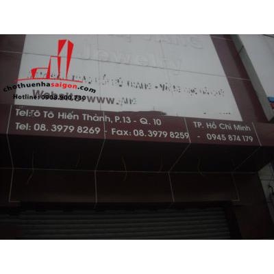 cho thuê nhà nguyên căn mặt tiền đường tô hiến thành quận 10, giá cho thuê:thương lượng