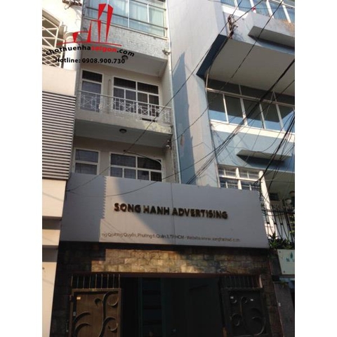 cho thuê nhà nguyên căn mặt tiền đường trương quyền ,quận 3, giá 25tr/tháng
