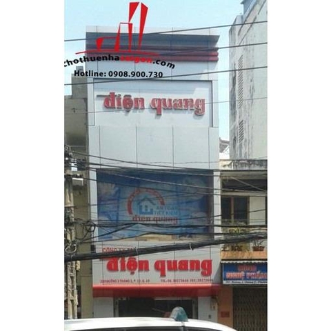 cho thuê nhà nguyên căn mặt tiền đường 3/2, quận 10, giá cho thuê:35tr/tháng