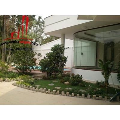 cho thuê biệt thự mặt tiền đường xuân thủy, phường thảo điền quận 2, giá cho thuê :3800$/tháng