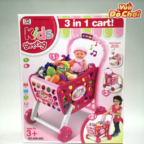 Xe Đẩy Siêu Thị - ShopPing Kids 3 in 1 008-902