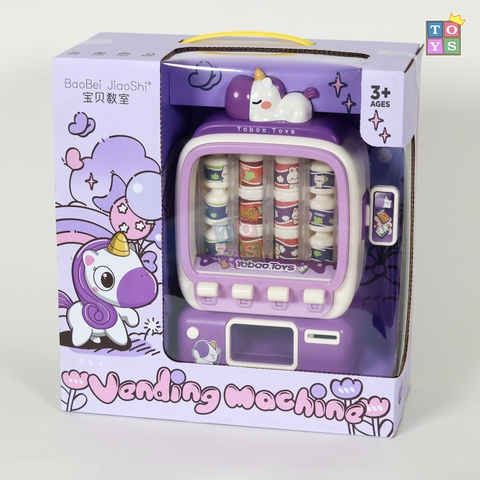 🥤🎶 Máy Bán Nước Tự Động Mini – Đồ Chơi Có Đèn Nhạc Cực Vui Cho Bé!