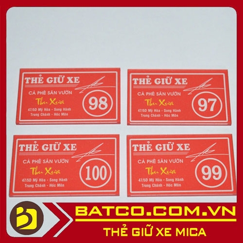 Thẻ giữ xe mica (Mẫu 1) Gia công và cắt mica giá rẻ nhất ở hà nội Thẻ Giữ Xe Mica (Mẫu 1) Gia Công Và Cắt Mica Giá Rẻ Nhất Ở Hà Nội