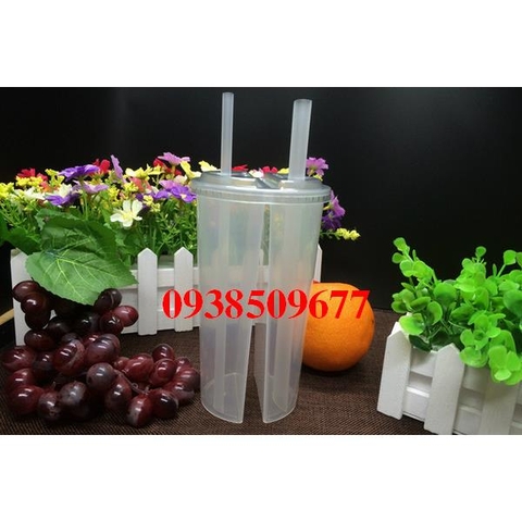 Ly trà sữa 750ml 2 in 1