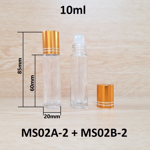 Chai TT bi lăn trong nắp vàng 2 viền 10ml