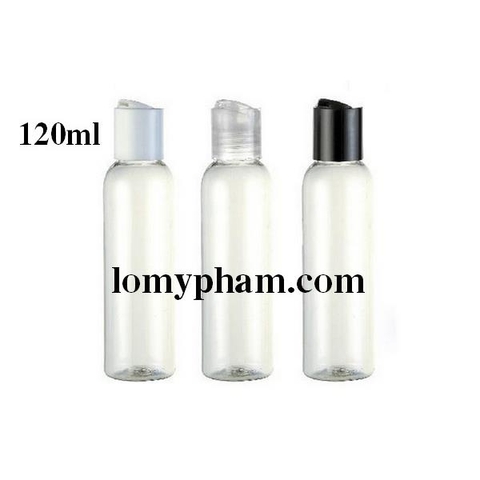 Chai trong vai tròn nắp nhấn 120ml