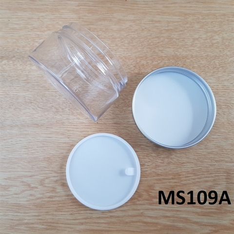 Hũ nhựa trong nắp thiếc 100g