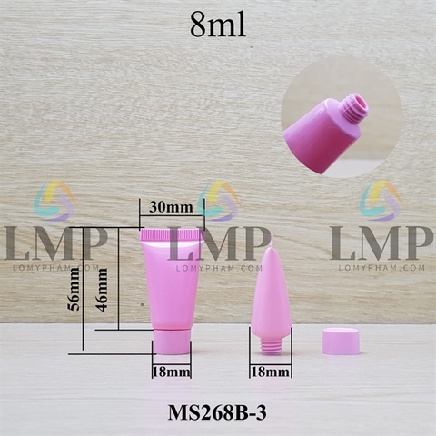 Tuýp nhựa miệng tuýp 6mm nắp vặn 8ml