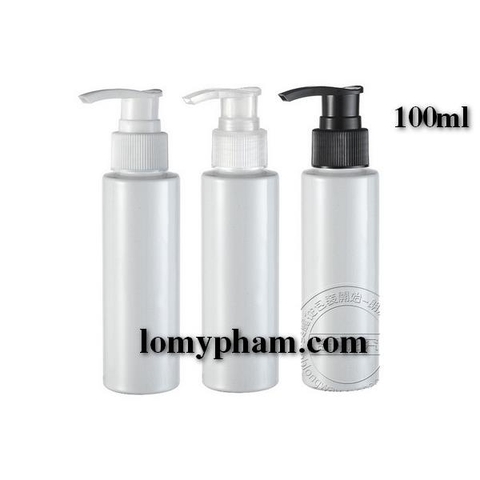 Chai trắng đục vai ngang vòi van 100ml