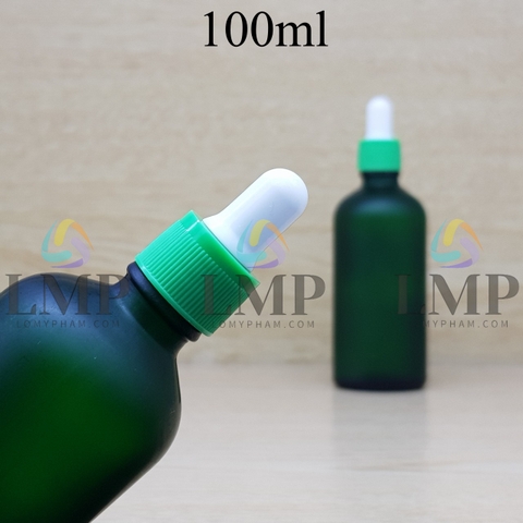 Chai tinh dầu phun mờ nắp bóp khoen nhựa sọc 100ml