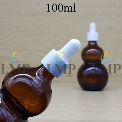 Chai hồ lô nắp bóp khoen nhựa trơn 100ml