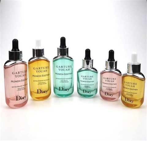 Chai màu nắp bóp trắng khoen bạc 30ml