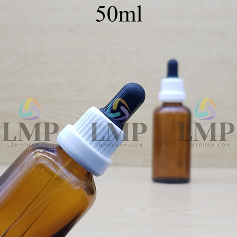 Chai tinh dầu nắp bóp sọc dày 50ml