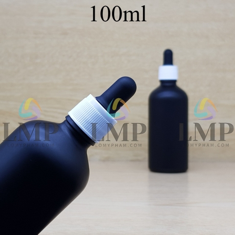 Chai tinh dầu phun mờ nắp bóp khoen nhựa sọc 100ml