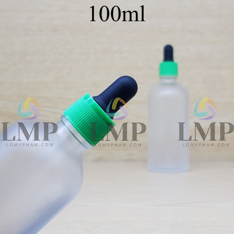 Chai tinh dầu phun mờ nắp bóp khoen nhựa sọc 100ml