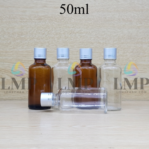 Chai tinh dầu nắp xi 2 viền 50ml