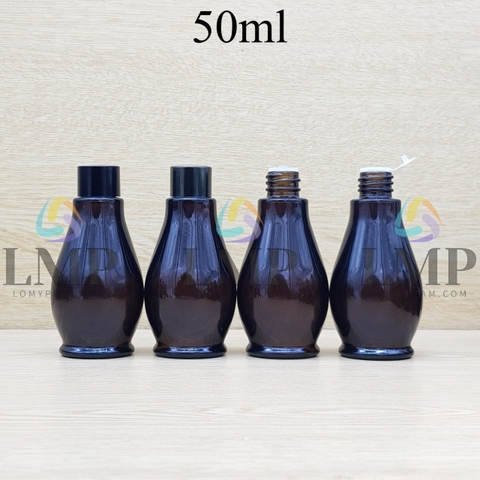 Chai đèn dầu nắp vặn đen 50ml