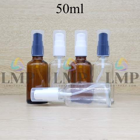 Chai tinh dầu đầu xịt giọt có 2 viền 50ml