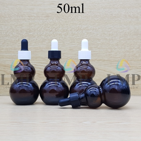 Chai hồ lô nắp bóp khoen nhựa sọc 50ml
