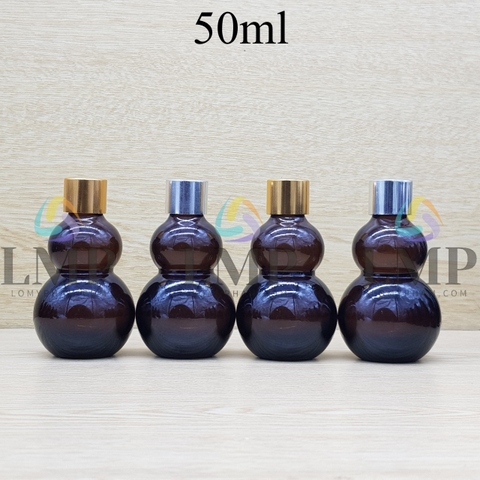 Chai hồ lô nắp xi KO viền 50ml