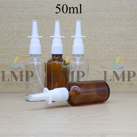 Chai tinh dầu xịt mũi vuông thẳng 50ml