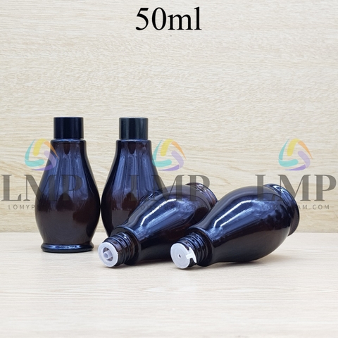 Chai đèn dầu nắp vặn đen 50ml