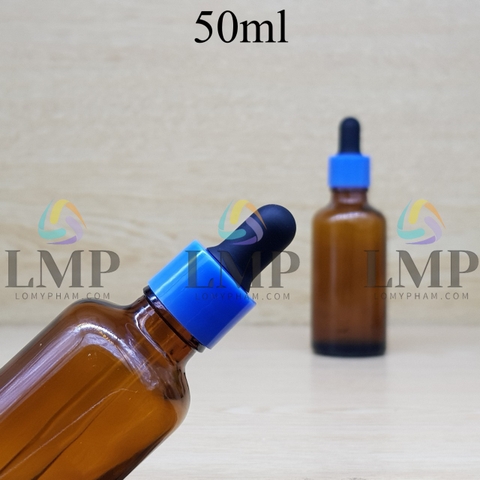 Chai tinh dầu nắp bóp khoen nhựa trơn 50ml