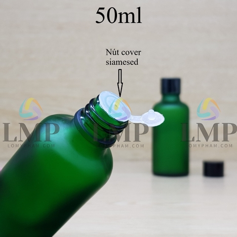 Chai tinh dầu phun mờ nắp vặn đen 50ml