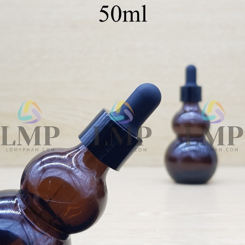 Chai hồ lô nắp bóp khoen nhựa trơn 50ml