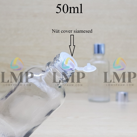 Chai tinh dầu nắp xi KO viền 50ml