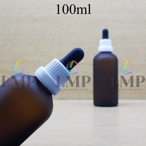 Chai tinh dầu phun mờ nắp bóp sọc dày 100ml