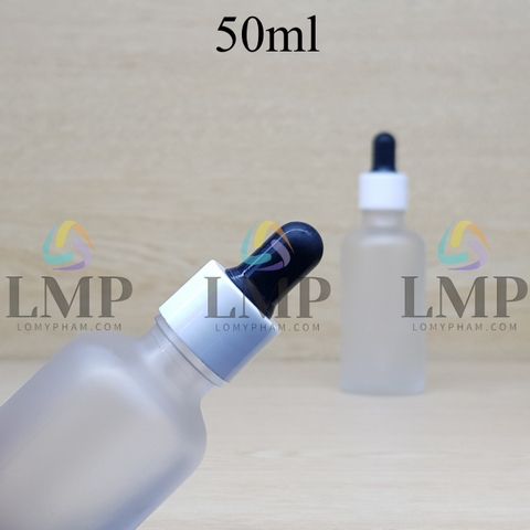 Chai tinh dầu phun mờ nắp bóp khoen nhựa trơn 50ml