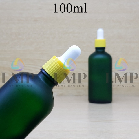 Chai tinh dầu phun mờ nắp bóp khoen nhựa sọc 100ml
