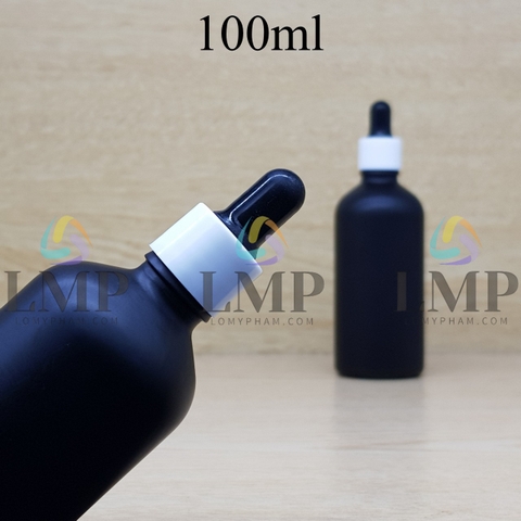 Chai tinh dầu phun mờ nắp bóp khoen nhựa trơn 100ml