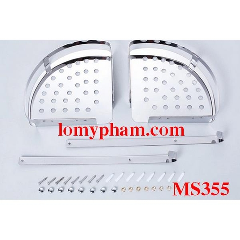 Kệ phòng tắm chân tam giác lưới tròn nhỏ 3 ngăn