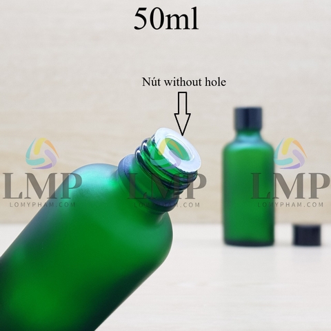 Chai tinh dầu phun mờ nắp vặn đen 50ml