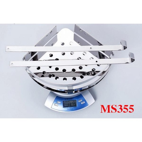 Kệ phòng tắm chân tam giác lưới tròn nhỏ 3 ngăn