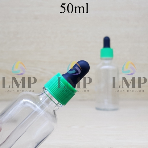 Chai tinh dầu nắp bóp khoen nhựa sọc 50ml