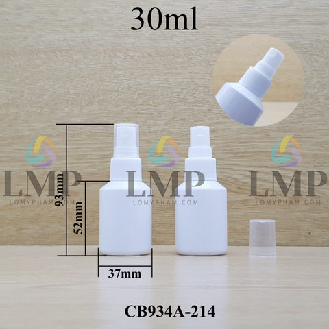 Chai thủy tinh vát đầu phun sương sọc 30ml