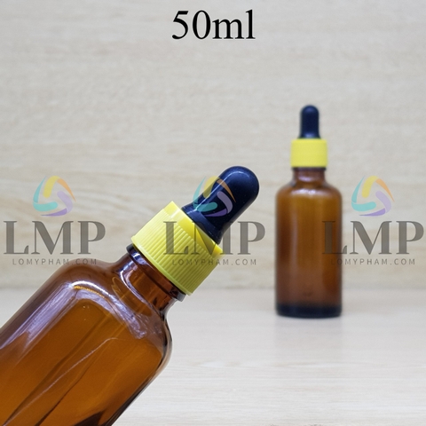 Chai tinh dầu nắp bóp khoen nhựa sọc 50ml