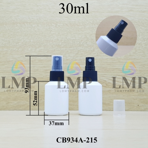 Chai thủy tinh vát đầu phun sương sọc 30ml