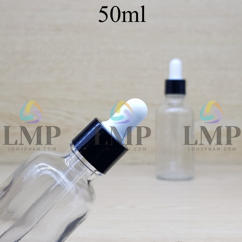 Chai tinh dầu nắp bóp khoen nhựa trơn 50ml