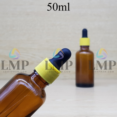 Chai tinh dầu nắp bóp khoen nhựa sọc 50ml