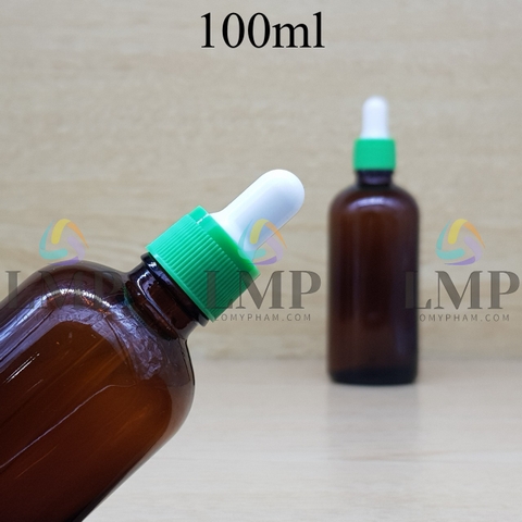 Chai tinh dầu nắp bóp khoen nhựa sọc 100ml