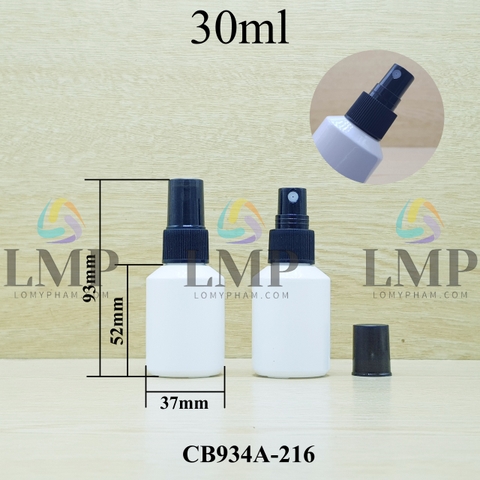 Chai thủy tinh vát đầu phun sương sọc 30ml