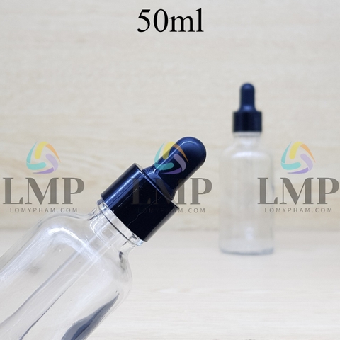 Chai tinh dầu nắp bóp khoen nhựa trơn 50ml